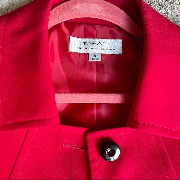 Tahari by ASL Women Red Blazer - Picture 4 of 7